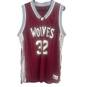 Speedline Wolves 32 Basketball Jersey XL Maroon XL Gray Athletic Wear Sleeveless
